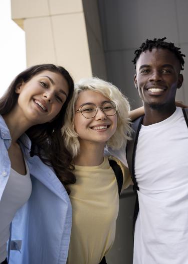 group of international students